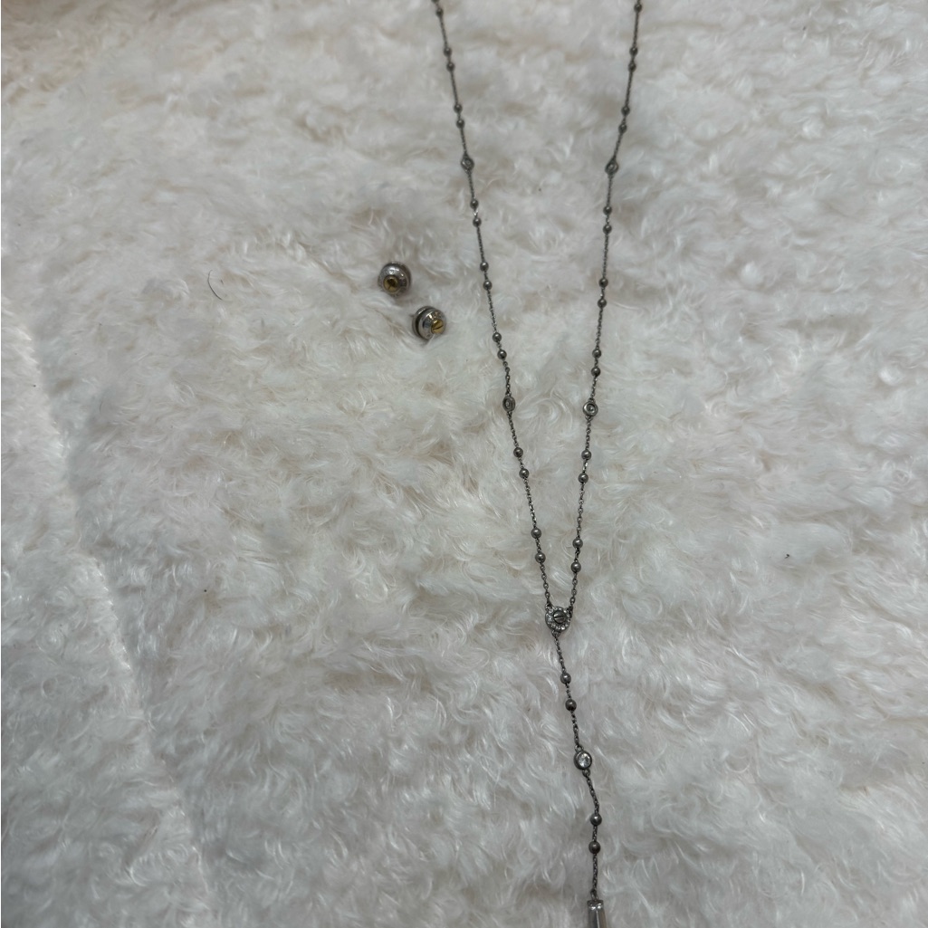 Henri Bendel Silver Necklace And Earring Set